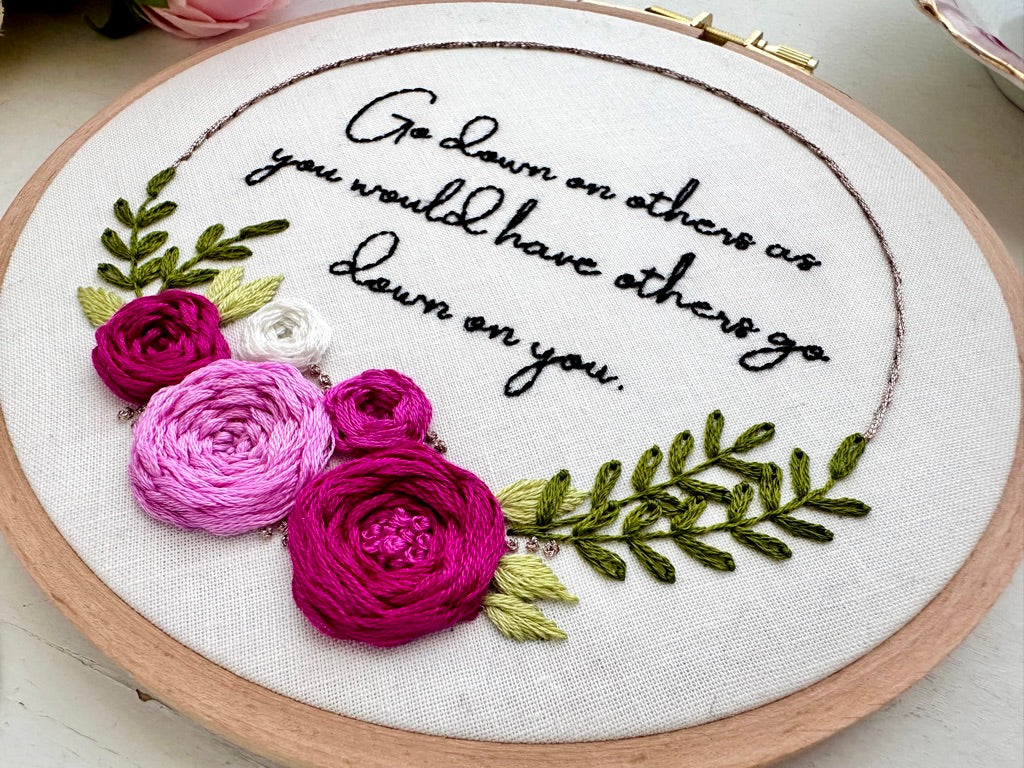 A golden rule // Embroidery PDF Pattern Download 6 inch