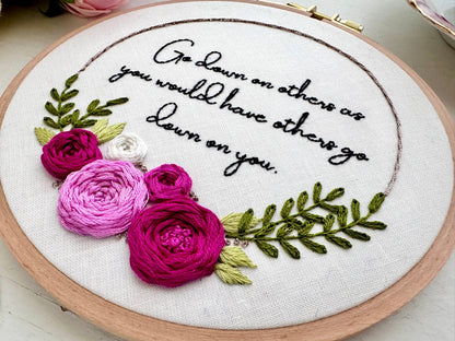 A golden rule // Embroidery PDF Pattern Download 6 inch