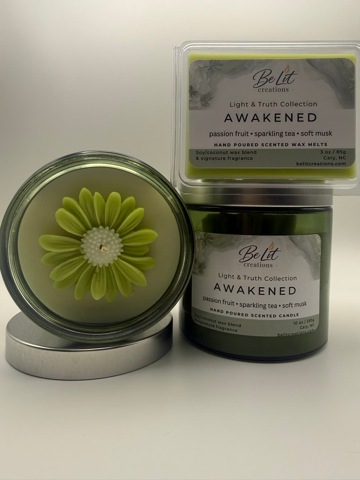 Awakened Candle | Passion Fruit + Sparkling Tea | 10 oz