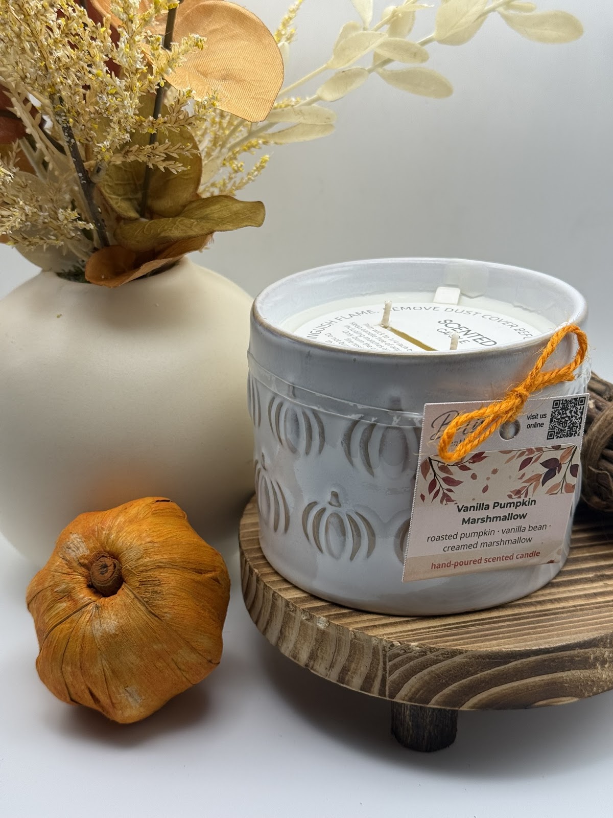 Vanilla Pumpkin Marshmallow Candle | Pumpkin | 10 oz