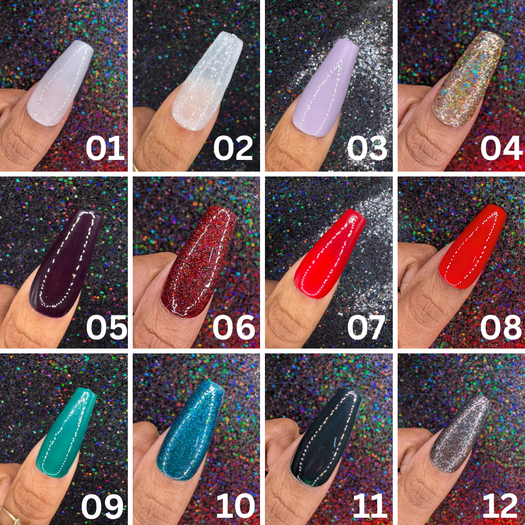 Winter Single Solid Color Sets *Choose Your Color* - Reusable Press-On Nail Extensions 10 or 24 nails
