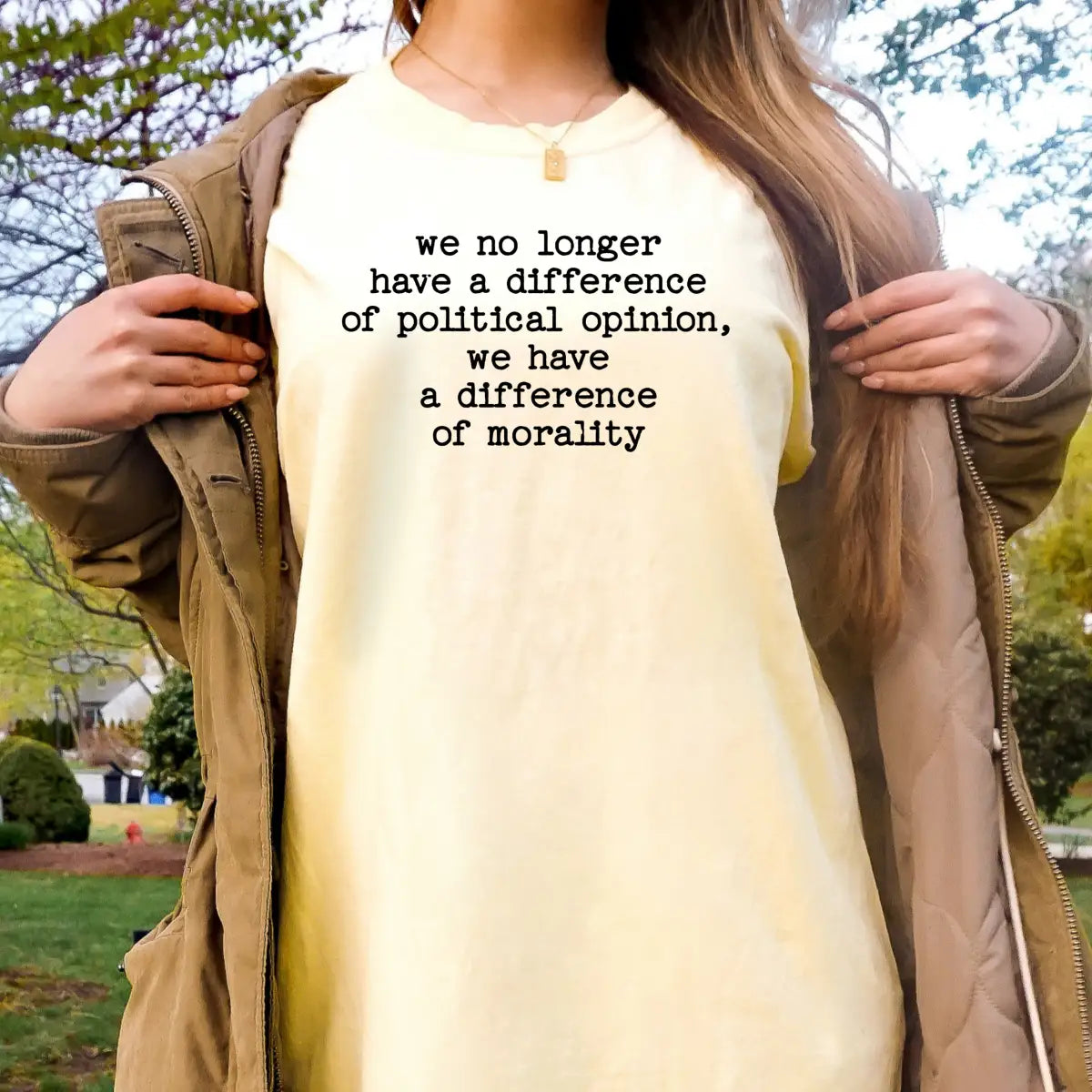 Difference of Morality Statement T-Shirt | Progressive Activist Apparel