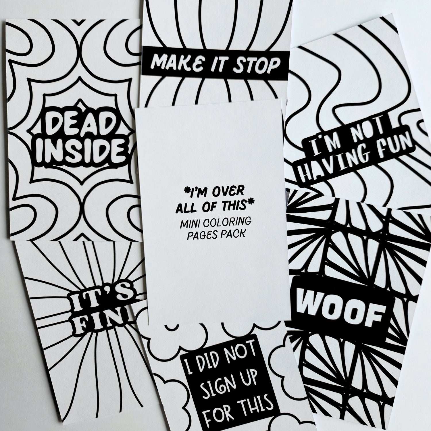 Mini Coloring Pages Pack: "I&