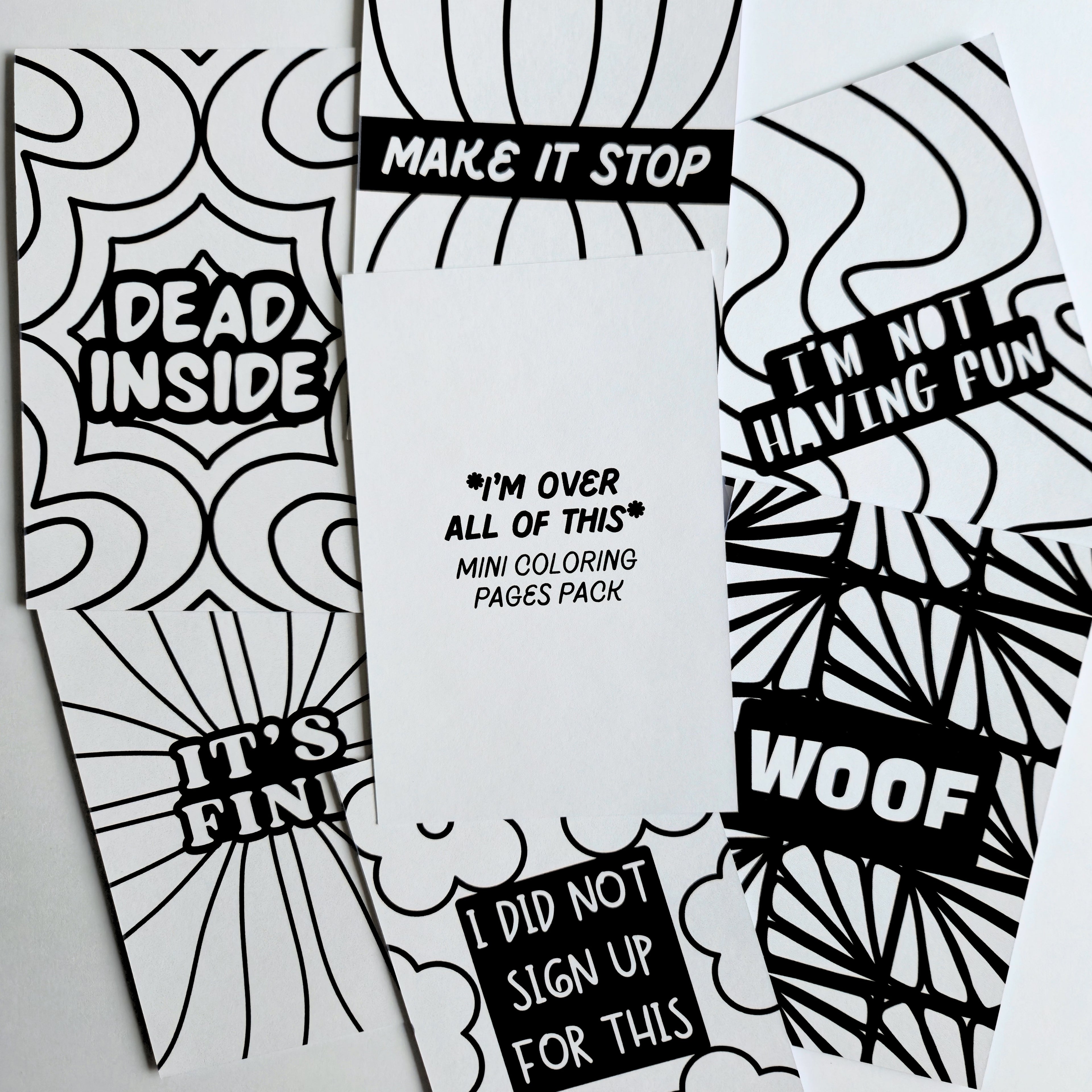 Mini Coloring Pages Pack: "I&