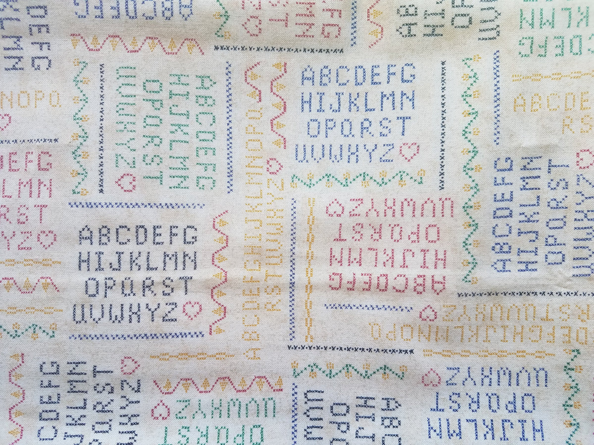 Country Quilt Kitsch Alphabet Set of 2 Odd Cuts