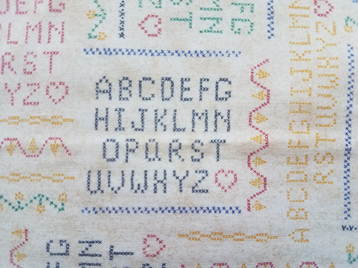 Country Quilt Kitsch Alphabet Set of 2 Odd Cuts