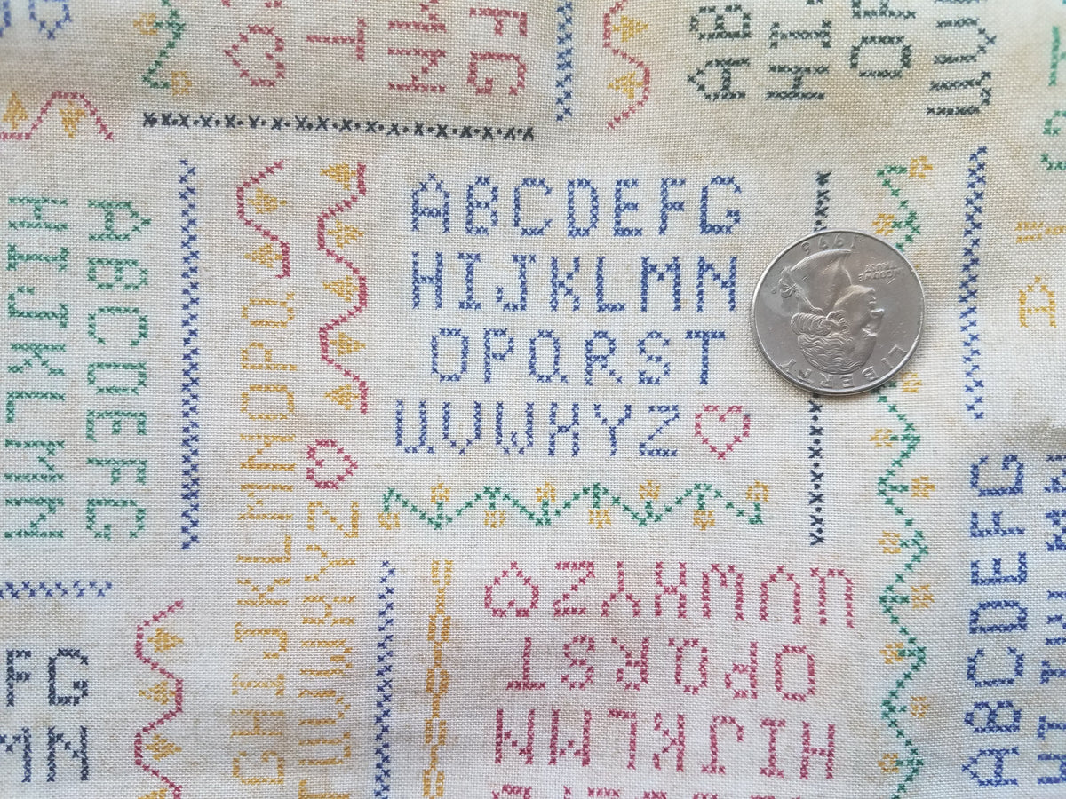 Country Quilt Kitsch Alphabet Set of 2 Odd Cuts