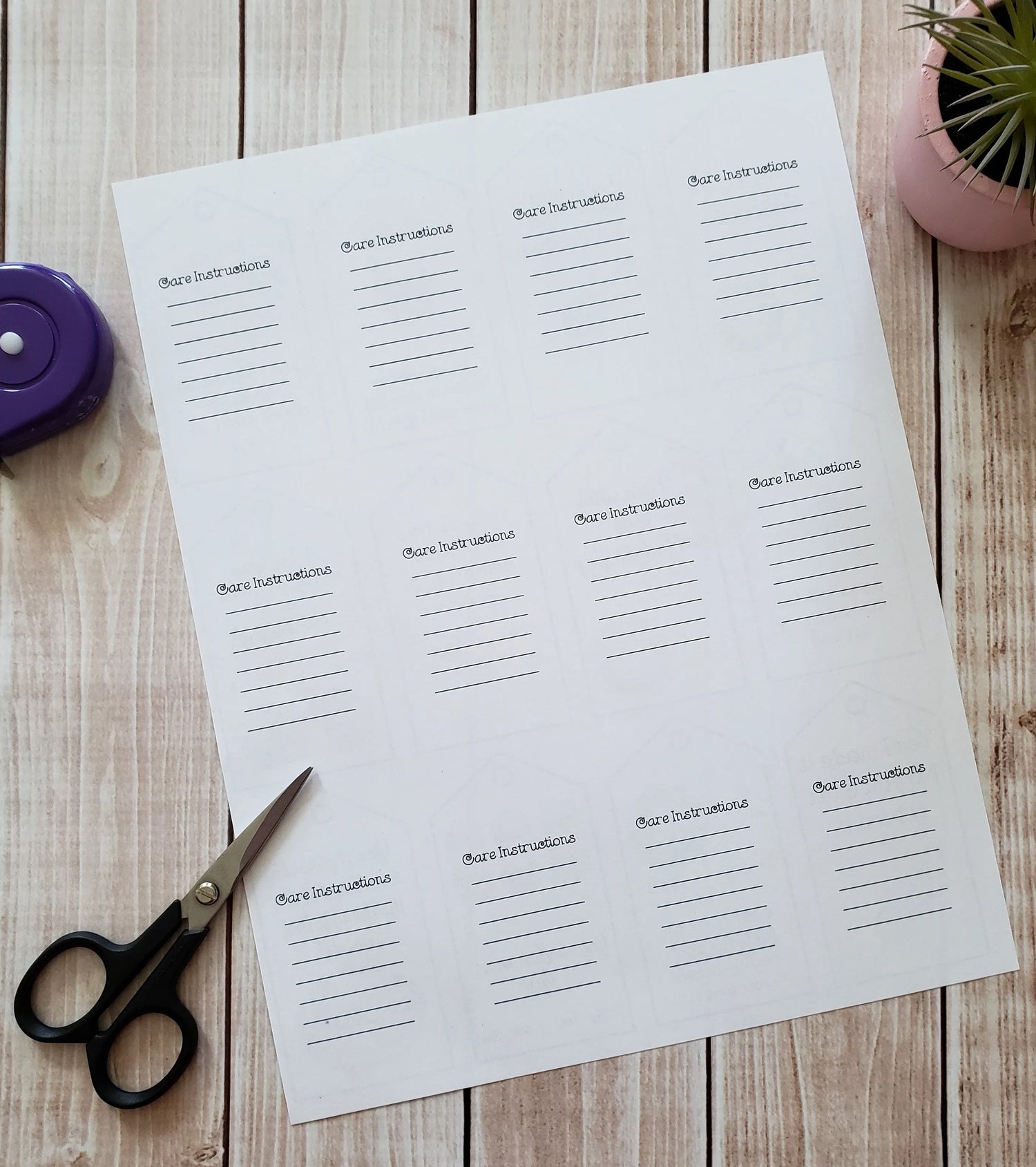 Funny Double Sided Knitting Quote Gift Tag With Blank Care Instructions - PDF File Only - Instant Download