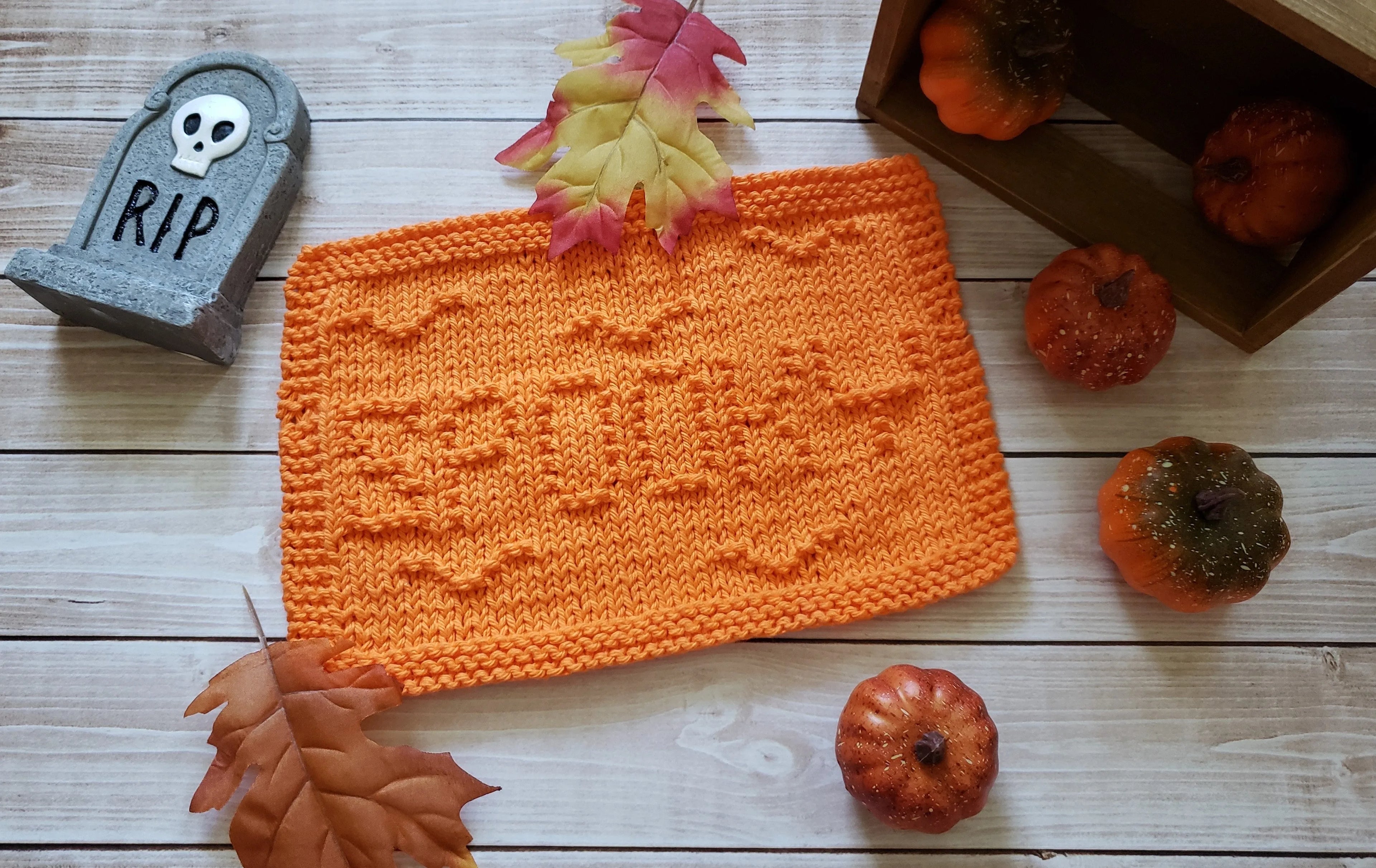 Halloween Dishcloth Pack - PDF Knit Patterns