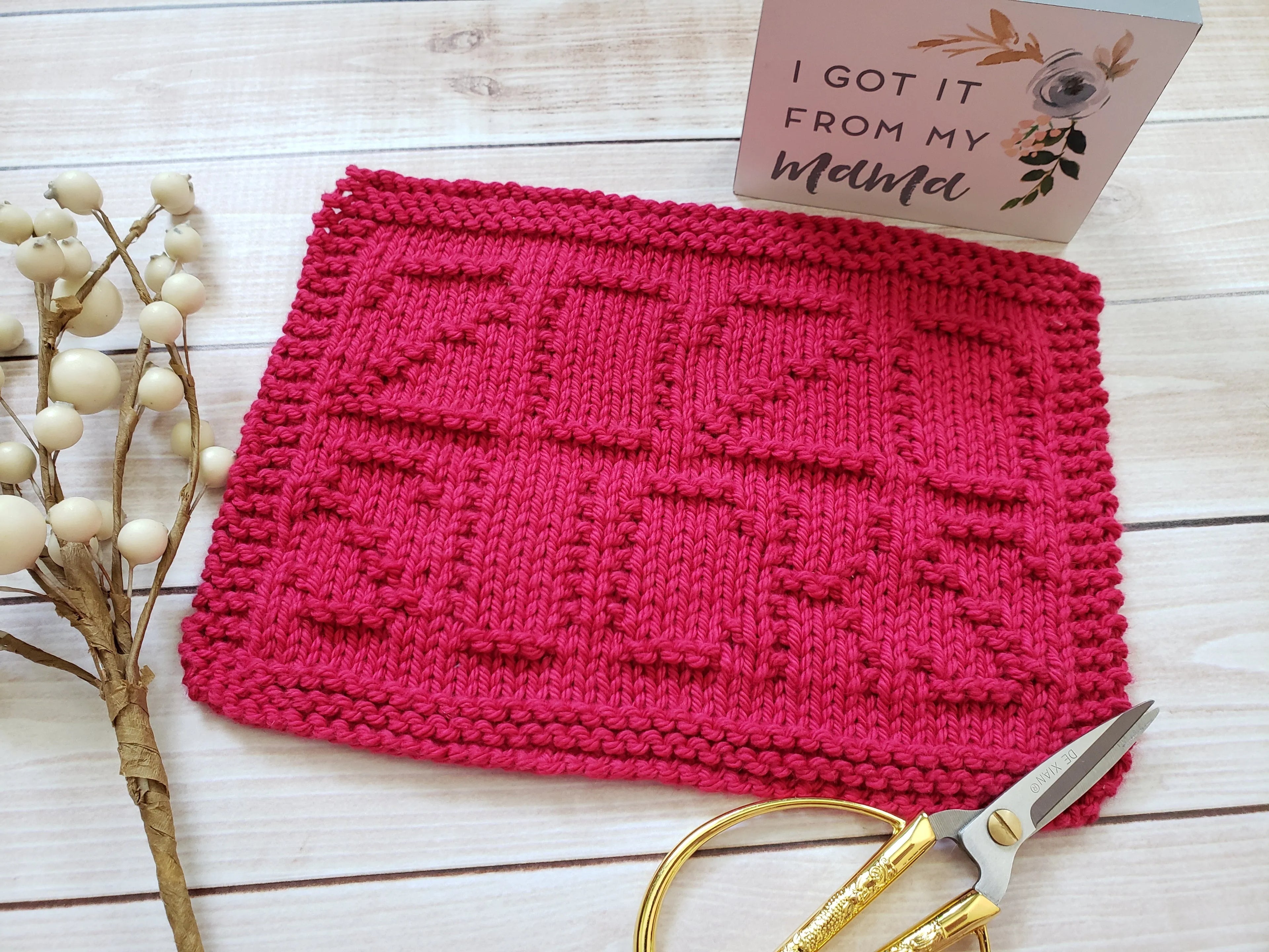 Red 2020 Sucks Dishcloth - Eco Friendly Cloth - Hand Knit Wash Cloth