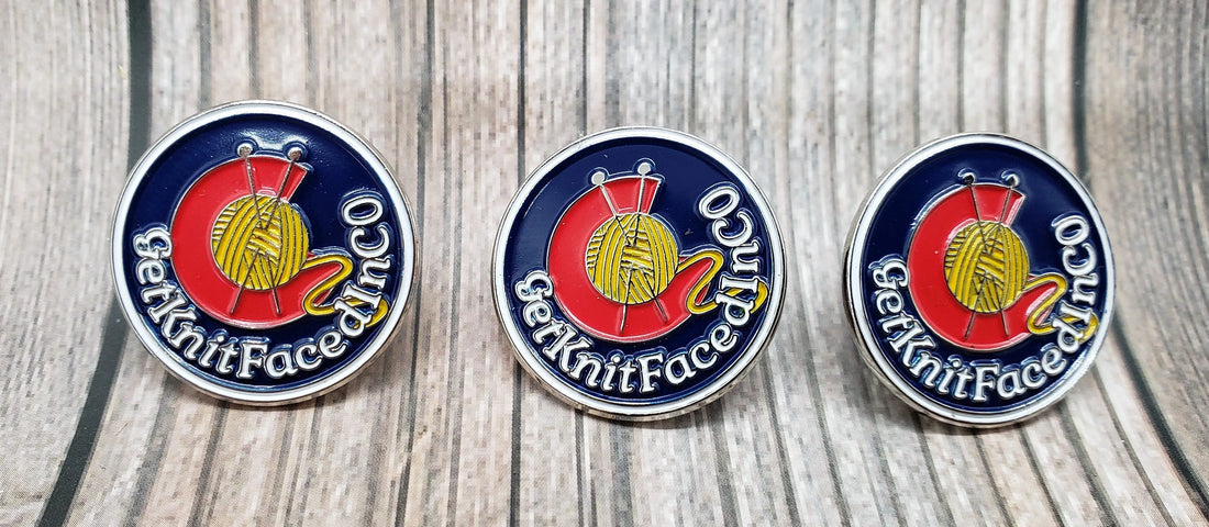 Get Knitfaced In CO Enamel Pin