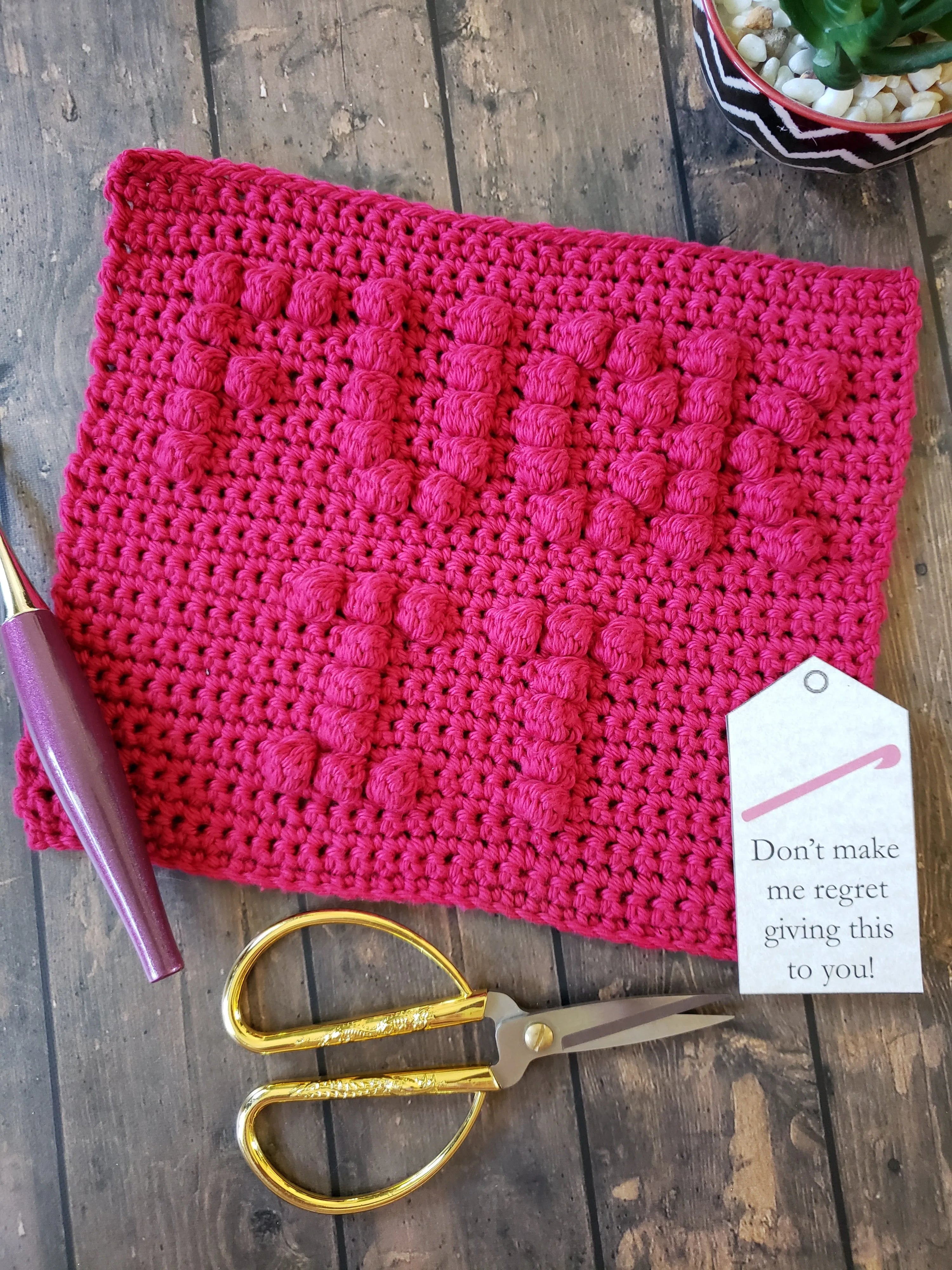 Fuck It Crochet Dishcloth