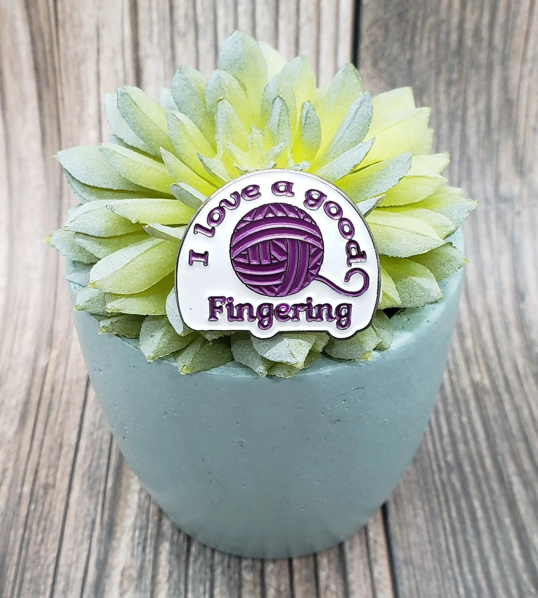 I Love A Good Fingering Enamel Pin