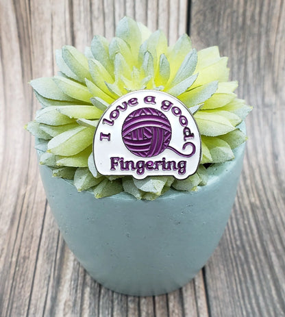 I Love A Good Fingering Enamel Pin