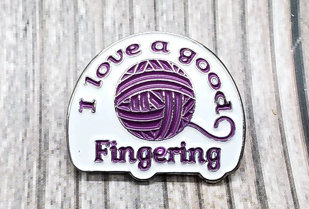 I Love A Good Fingering Enamel Pin
