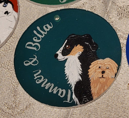 Custom Personalized Pet Portrait Hand-Painted Acrylic Ornament