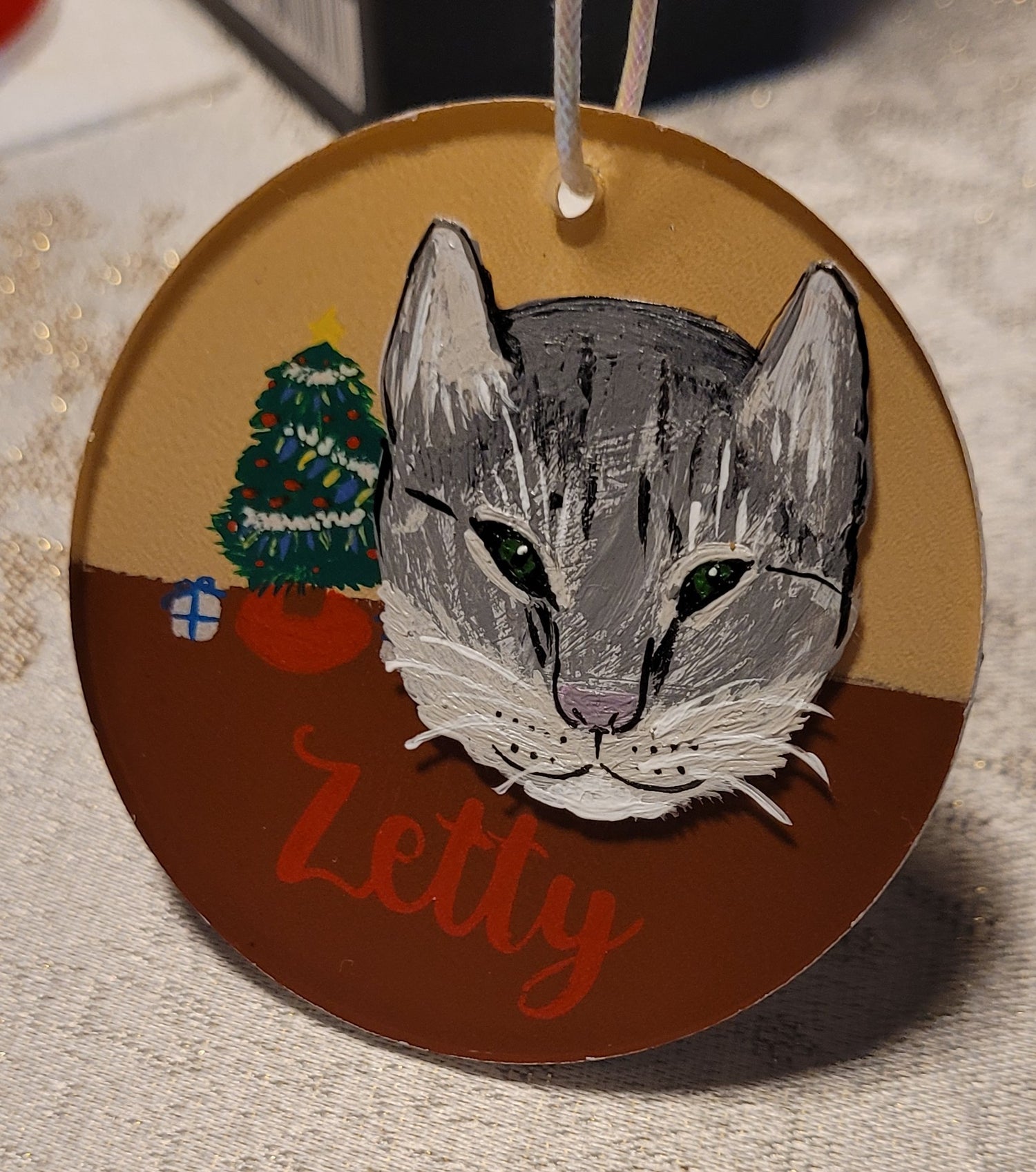 Custom Personalized Pet Portrait Hand-Painted Acrylic Ornament