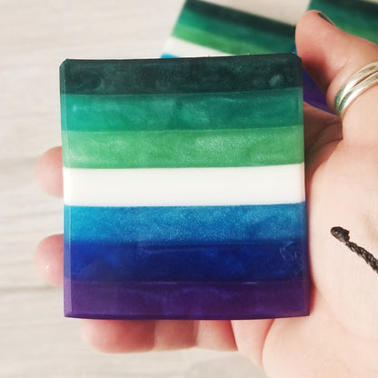 Gay Man Pride Handcrafted Soap | Mahogany Cedarwood