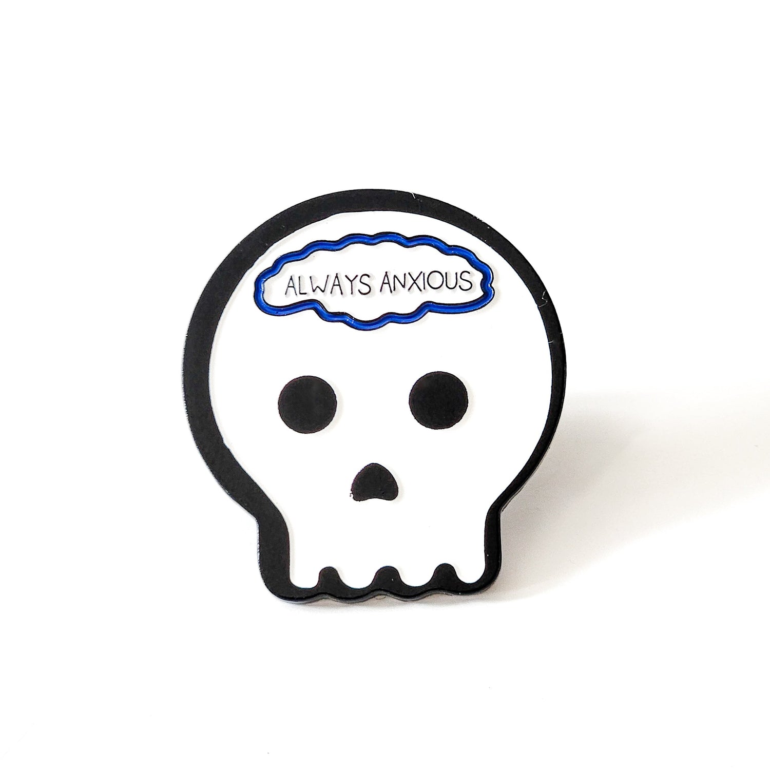 Always anxious enamel pin
