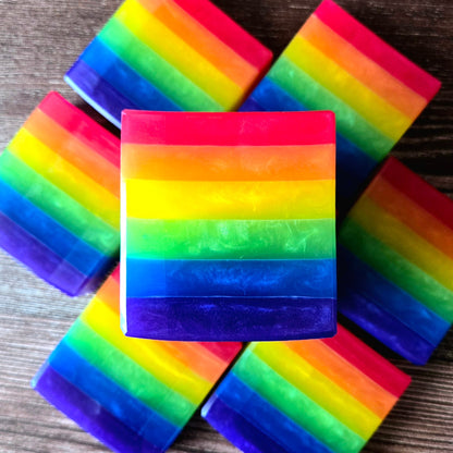 Rainbow Pride Handcrafted Soap | Citrus, Berries, Spun Sugar