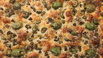 Olive &amp; thyme focaccia bread