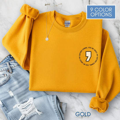 Oxford Comma Embroidered Crewneck Sweatshirt | Literary Apparel, English Language Pullover