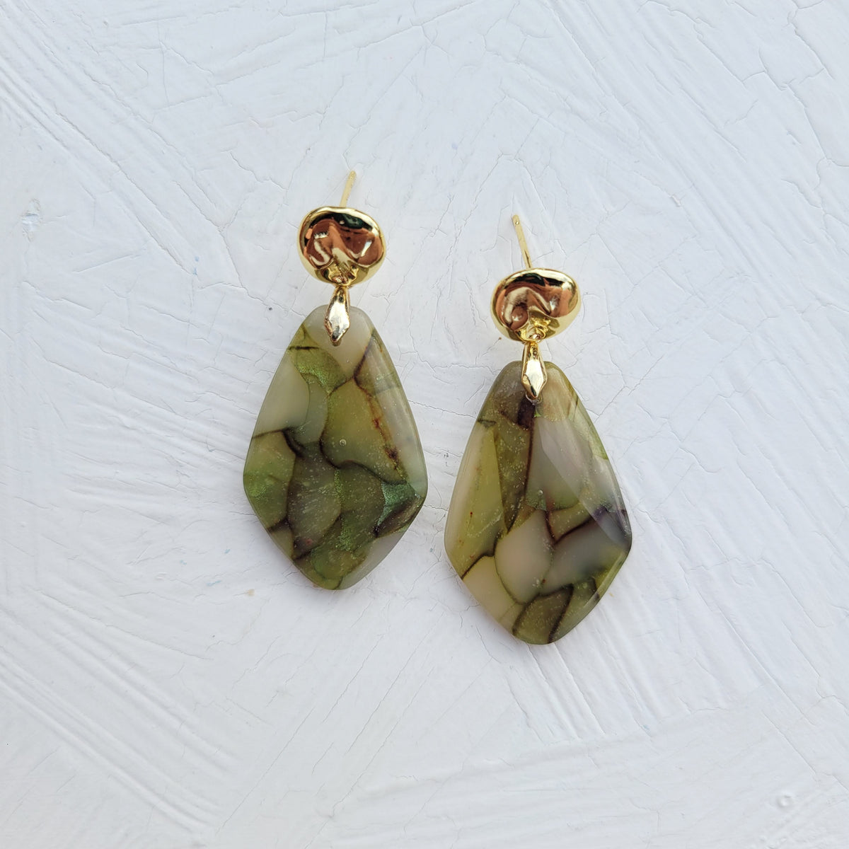 Olive Green Teardrop