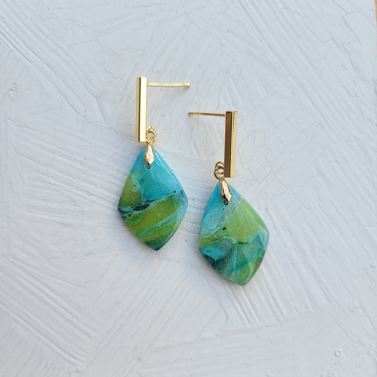 Spring Agate Teardrop
