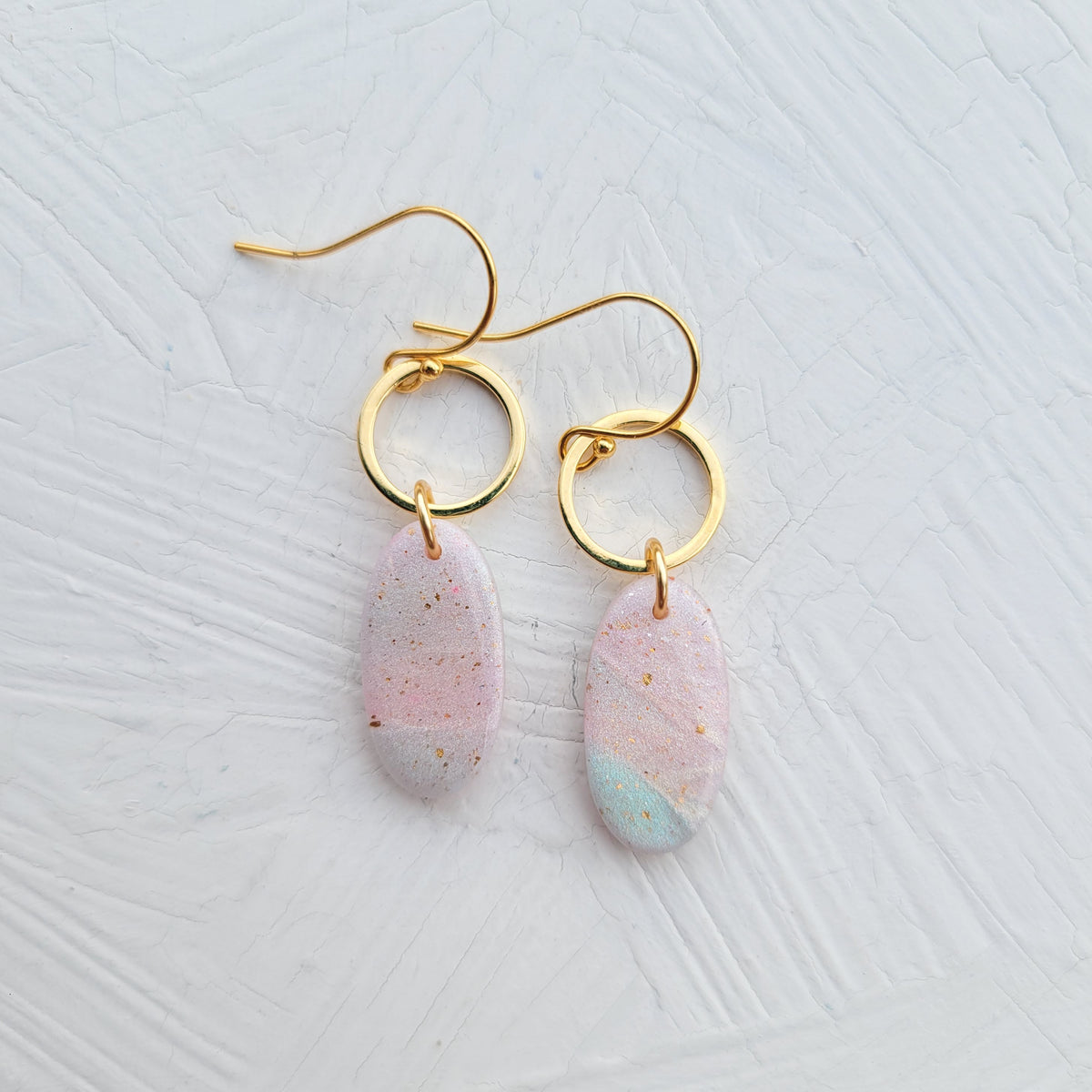 Pastel Opal Mini Oval Drop