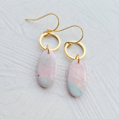 Pastel Opal Mini Oval Drop