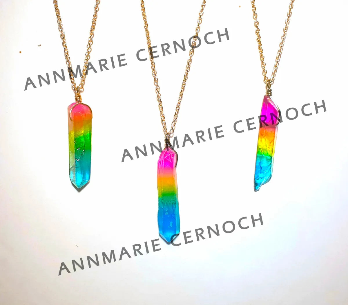 Rainbow Crystal Necklace/Earrings - Free Shipping