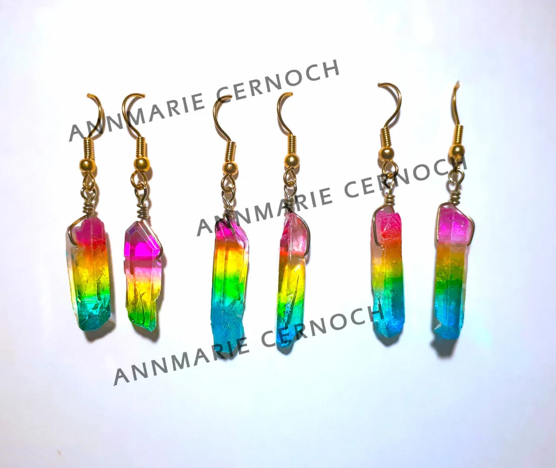 Rainbow Crystal Necklace/Earrings - Free Shipping