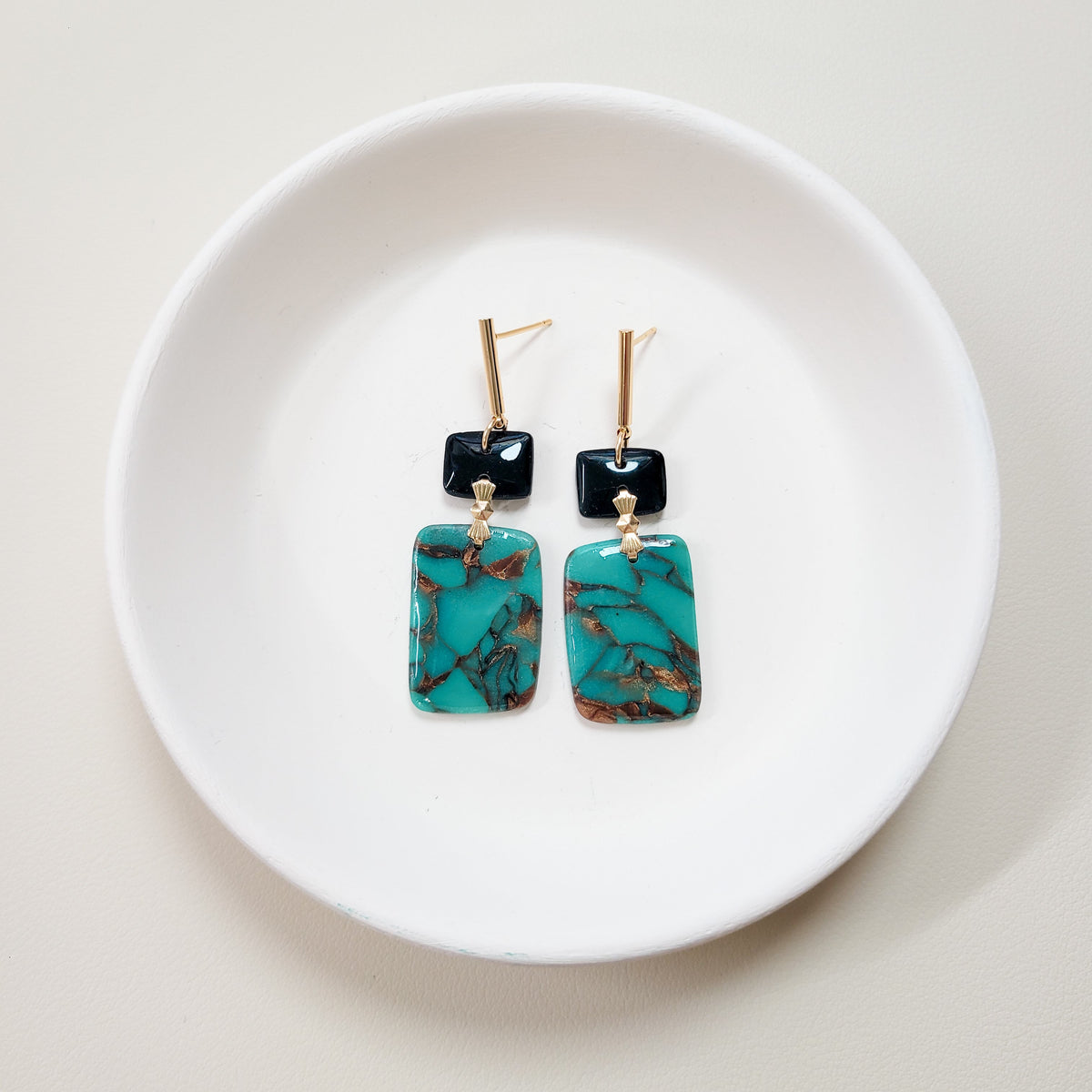 Turquoise Rectangle Stack