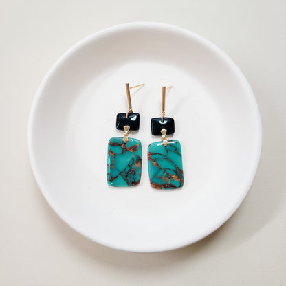 Turquoise Rectangle Stack
