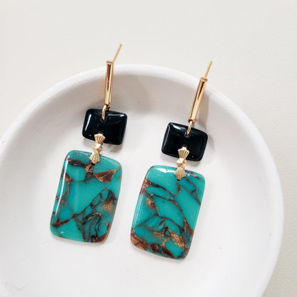 Turquoise Rectangle Stack