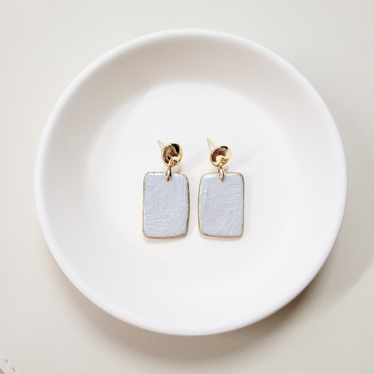 Textured Pearl Rectangle