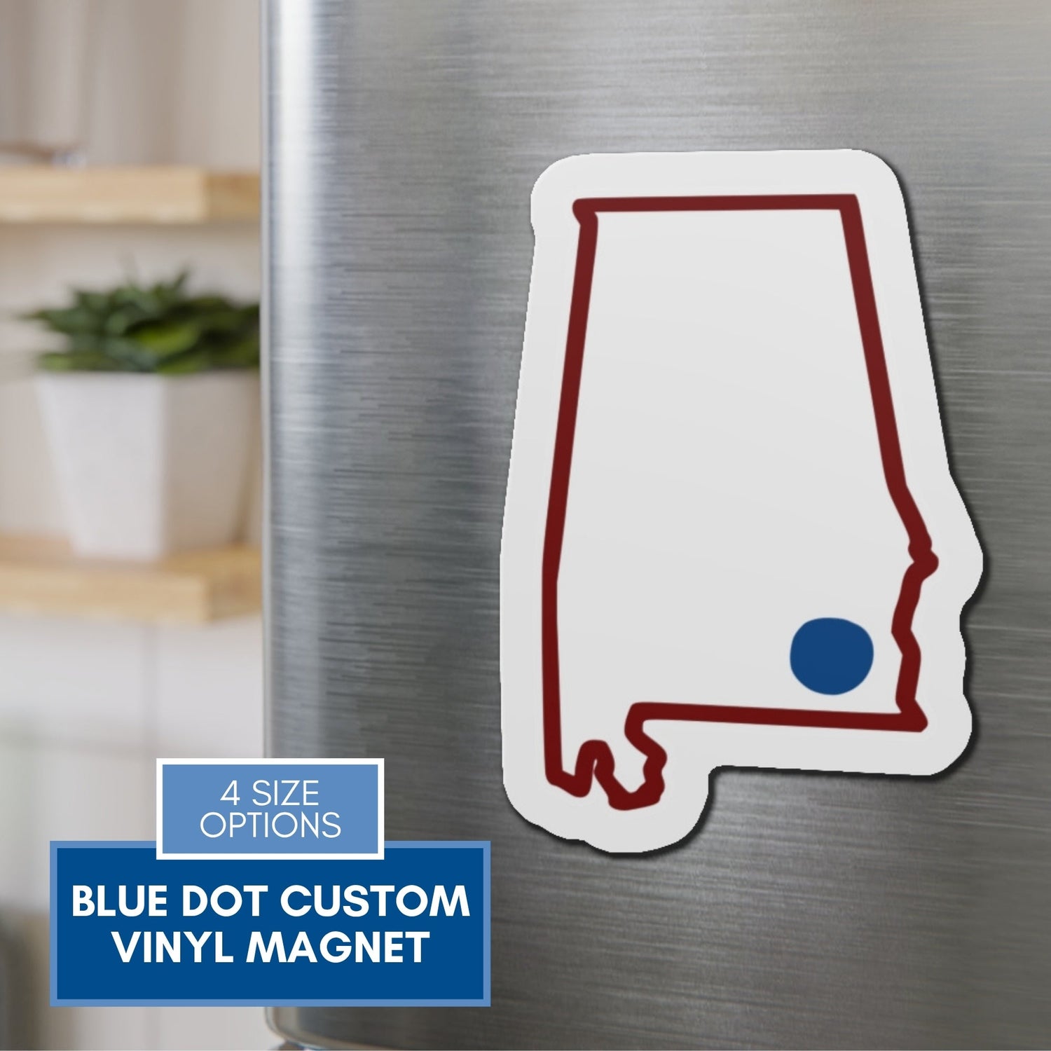 Blue Dot Red State Die-Cut Vinyl Magnet | Customized Democratic Activist Car Decor
