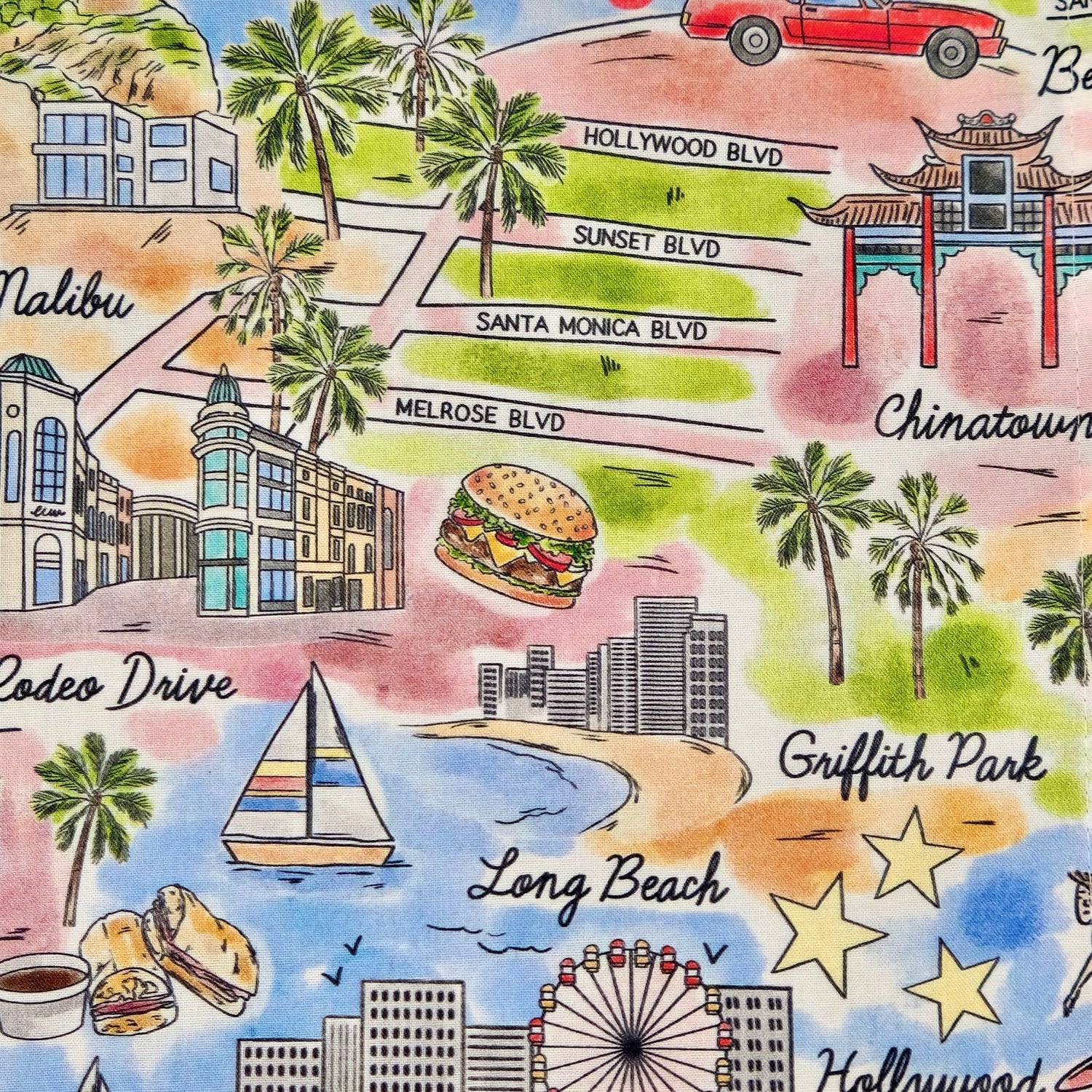 Cocktail Napkins - 100% Cotton - Set of 6 - Los Angeles