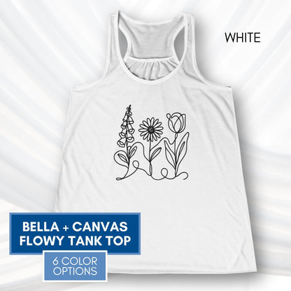 Foxglove Daisy Tulip Racerback Tank Top | Women&