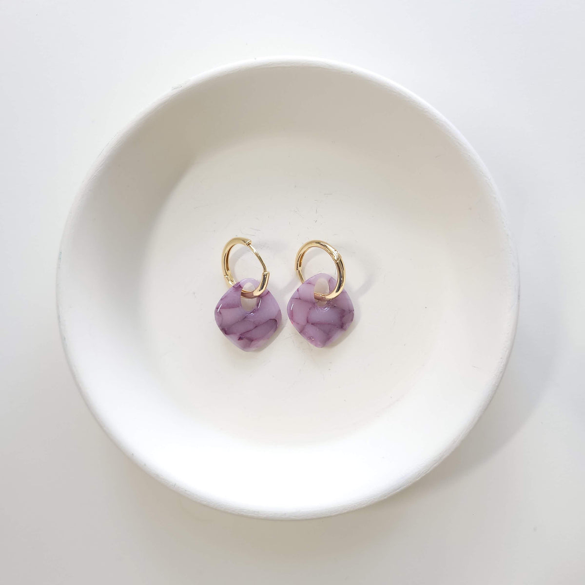 Lavender Jade Mini Hoop
