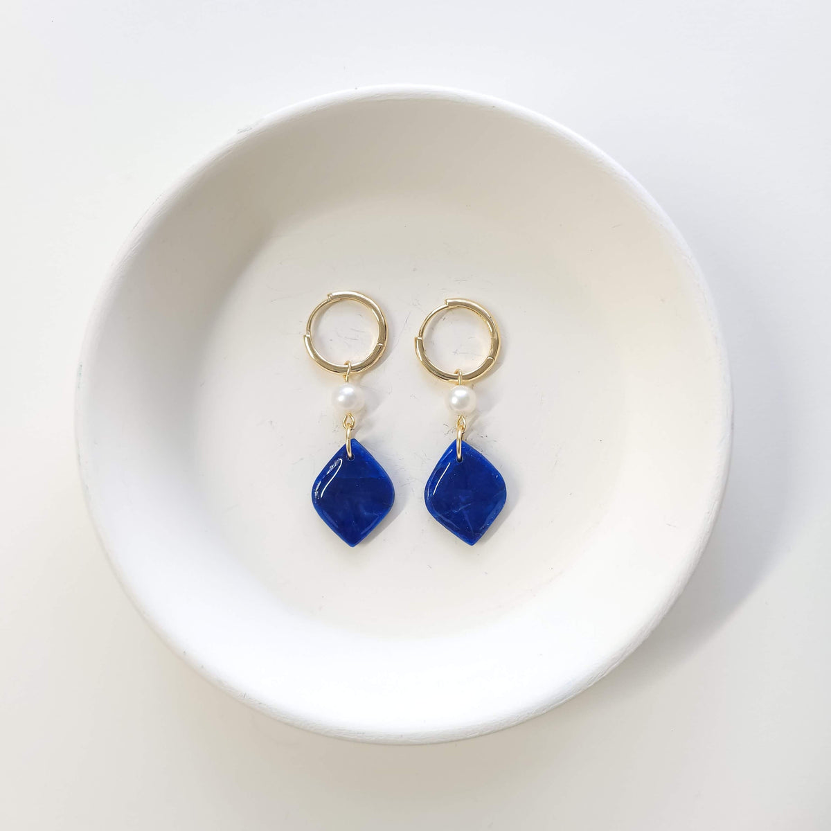 Lapis Pearl Teardrop