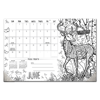 2027 Nature 19” x 13” Home Edition Desk Blotter/Wall Coloring Calendar