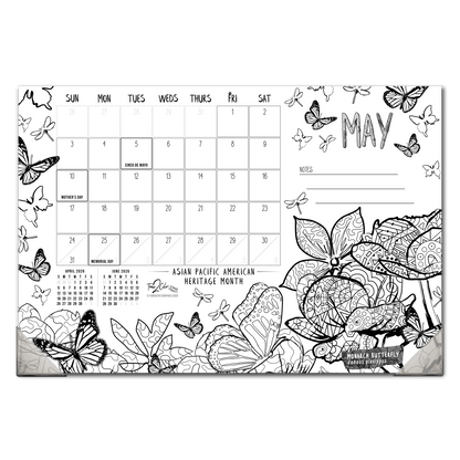 2027 Nature 19” x 13” Home Edition Desk Blotter/Wall Coloring Calendar