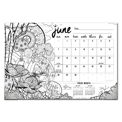 2027 “Christmas” Holiday 19” x 13” Home Edition Desk Blotter/Wall Coloring Calendar