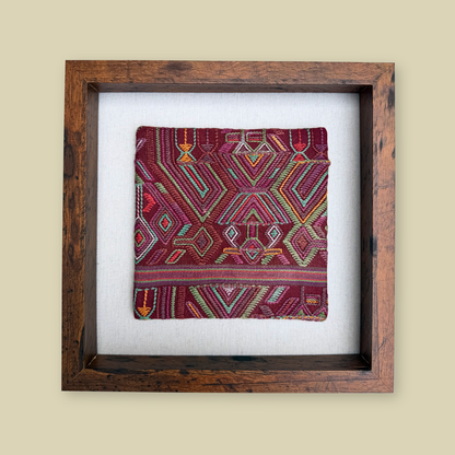 Framed Handwoven Textile (Walnut Frame)