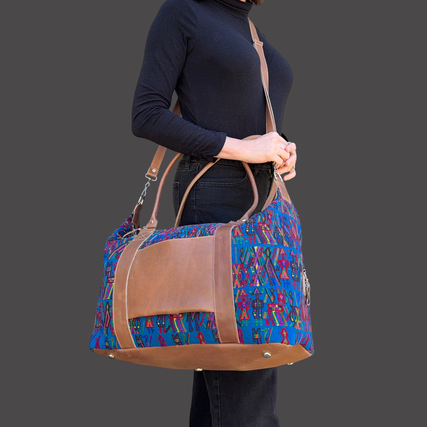 Huipil Mini-Weekender - Handwoven Travel Bag
