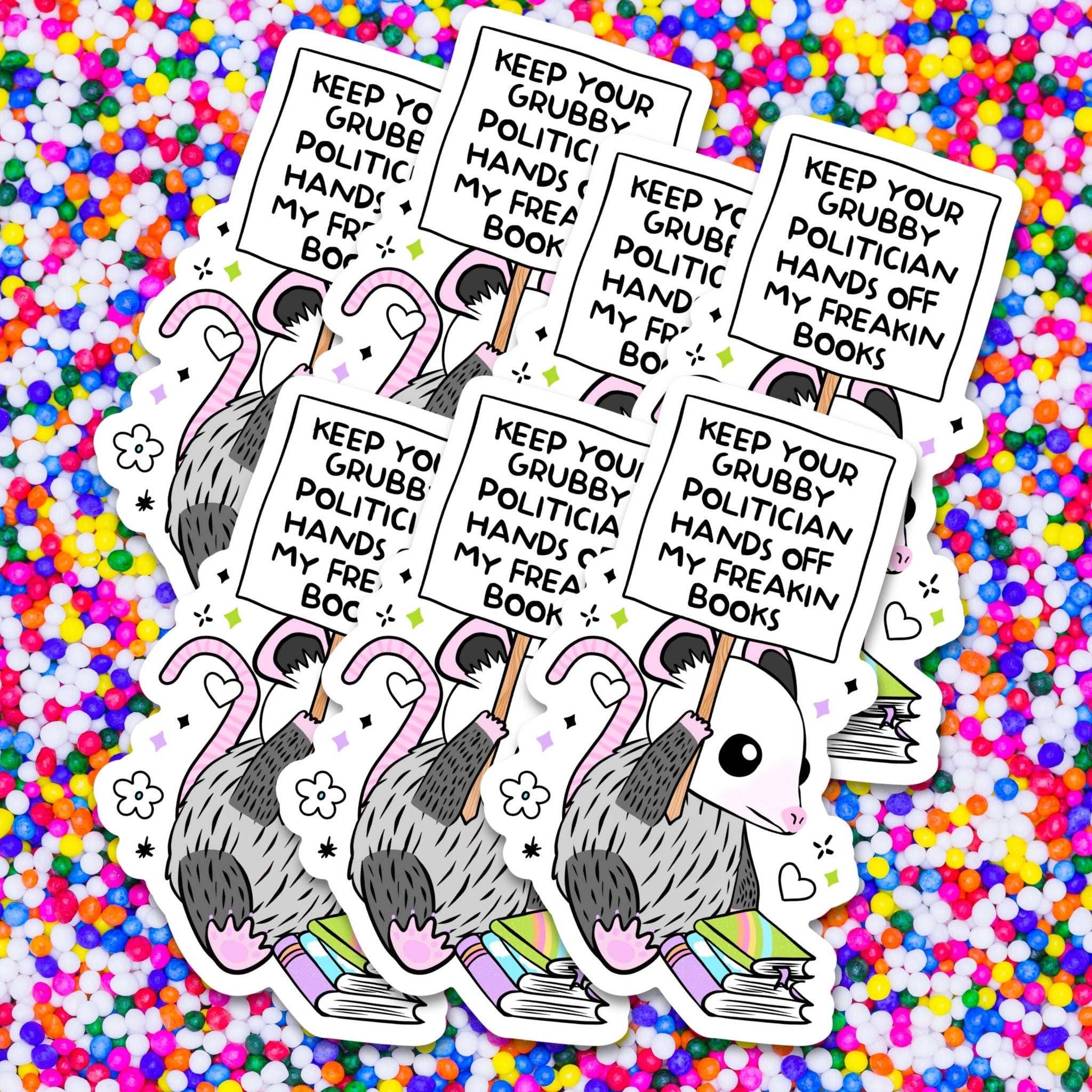Grubby Politician Hands – Bookish Vinyl Sticker