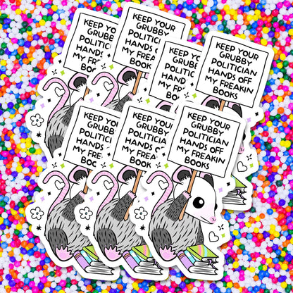 Grubby Politician Hands – Bookish Vinyl Sticker