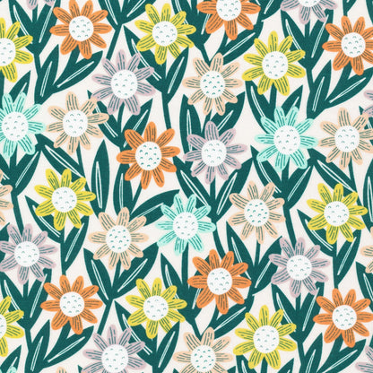 Colorful Blooms Fat Quarter Organic Quilter&
