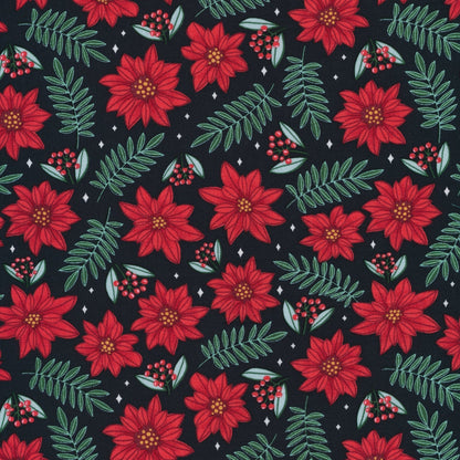 Poinsettia Parade Organic Cotton Fat Quarter